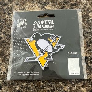 NHL Pittsburgh Penguins 3-D Metal Auto Emblem NEW